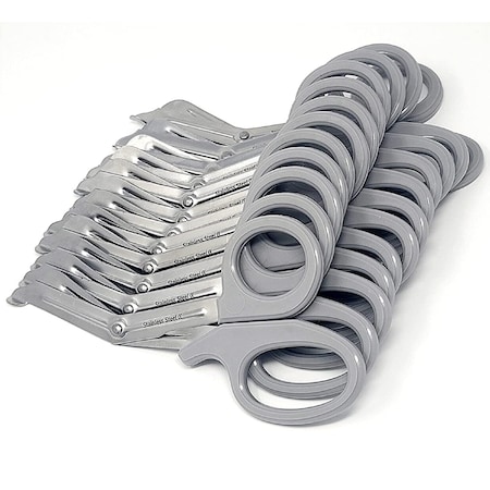 A2Z Scilab Trauma Shears 12/Pack Non-Stick 7.25 First Aid EMT Stainless Steel Utility Scissors Gray Handle A2Z-ZR882